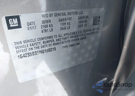 2017 Buick Lacrosse Premium from USA, damaged, VIN 1G4ZS5SS5HU188219